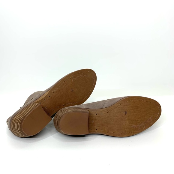 Sam Edelman Gray Leather Round Toe Western Bootie With Zipper Pull Ankle Sz 6 - Picture 10 of 13